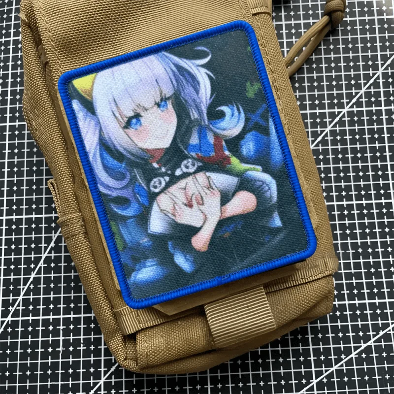 Emblema de gancho y bucle impreso "Kaguya Luna", parche táctico de moral de chica de Anime, insignia militar, brazalete de combate, pegatinas para mochila - imagen 5