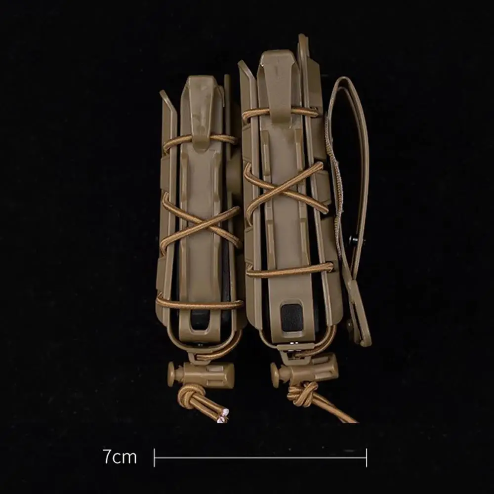 Bolsa táctica para revistas todo terreno MOLLE liberación rápida 9mm/5,56, combinación de caza, tiro, Airsoft Mag, bolsa con soporte, cinturón de camuflaje - imagen 3