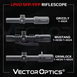 Óptica vectorial 1-4x24 1-6x24 SFP/FFP LPVO mira telescópica para.308 30-06 AR15 rifles y parrillas de caza CQB 5 años de garantía
