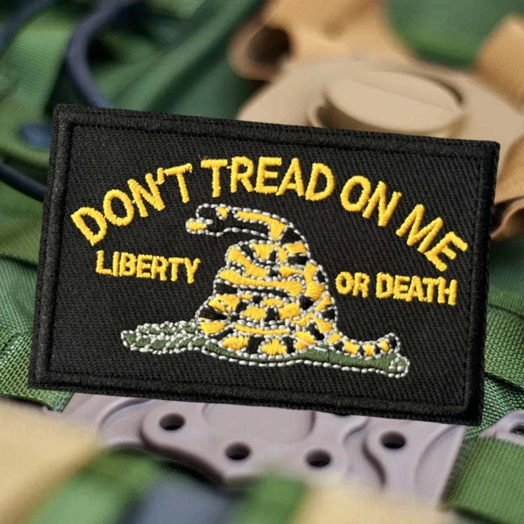 Parche táctico de moral de LIBERTY OR DEATH, brazalete militar, no marce en mí, parches bordados de gancho y bucle para pegatina de mochila - imagen 5