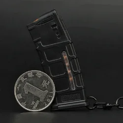 Llavero miniatura revista rifle 1:4 – Plástico transparente decorativo