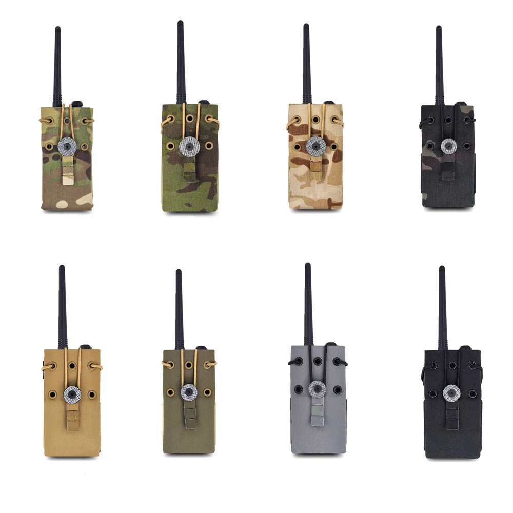 Chaleco táctico 500D, bolsa de Radio Molle, bolsa para Walkie Talkie, salida lateral de bolsillo para Baofeng UV-5R UV-82 UV-9R - imagen 3