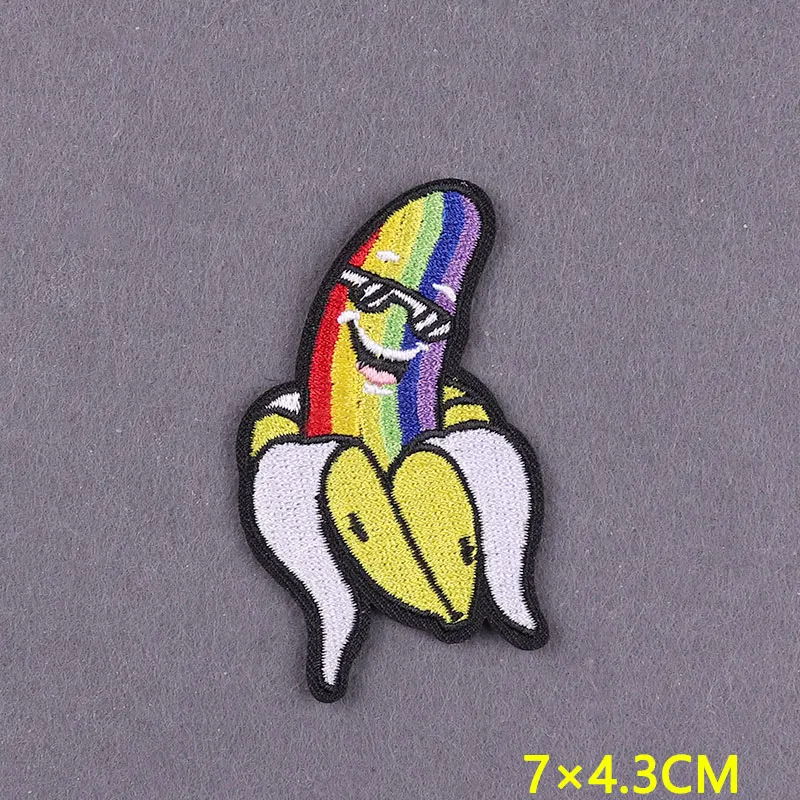 Parches bordados de fantasma divertido en la ropa, rayas, parches para planchar en la ropa, insignias de animales Hippie DIY en la decoración de la mochila - imagen 2