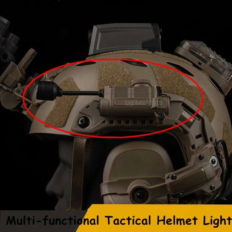 Linterna táctica estroboscópica para casco IR roja, verde y azul
