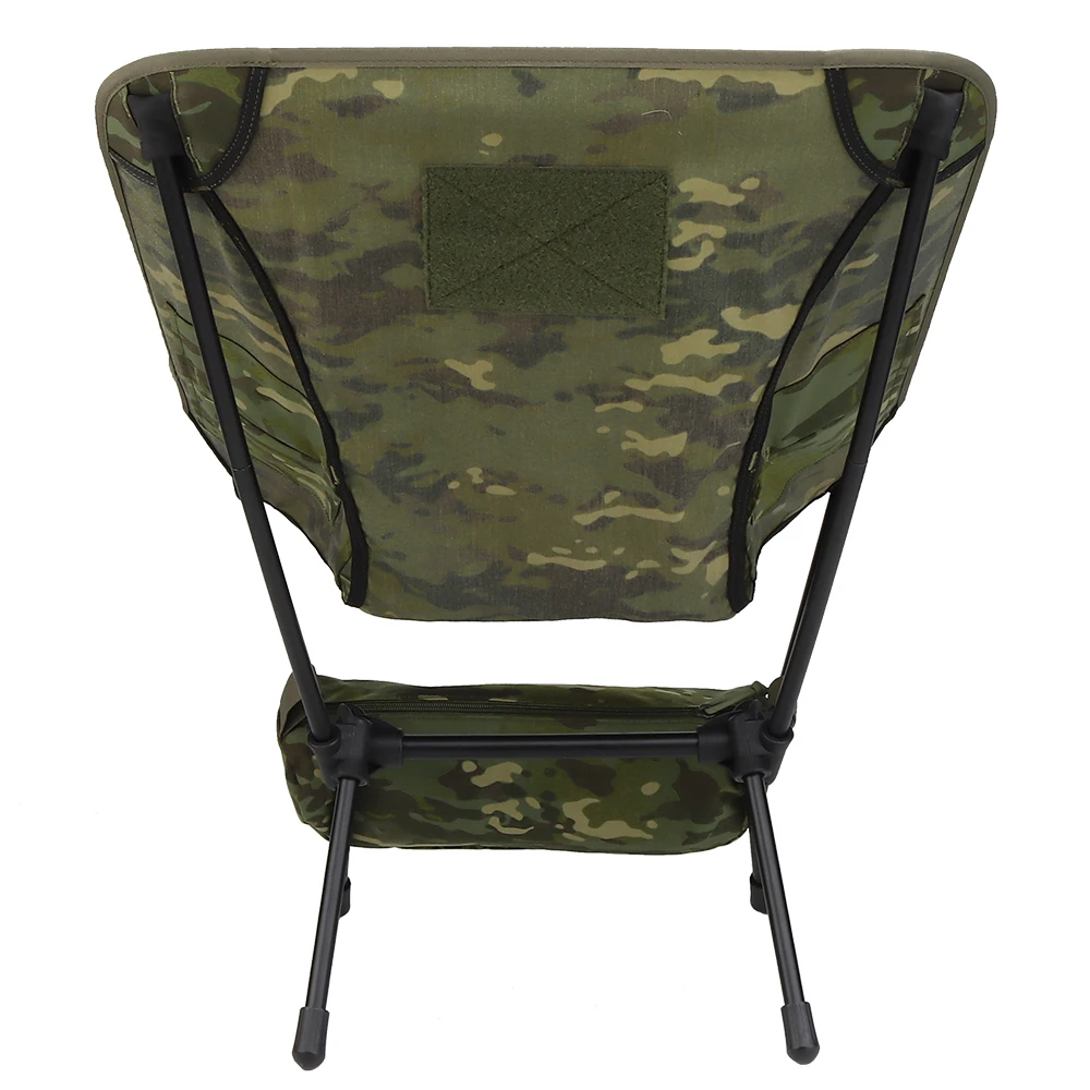 Silla táctica de camuflaje para viajes al aire libre, ultraligera, portátil, para acampar, supervivencia salvaje, escalada, senderismo, Picnic, barbacoa, herramienta de descanso de asiento CS de nailon - imagen 4