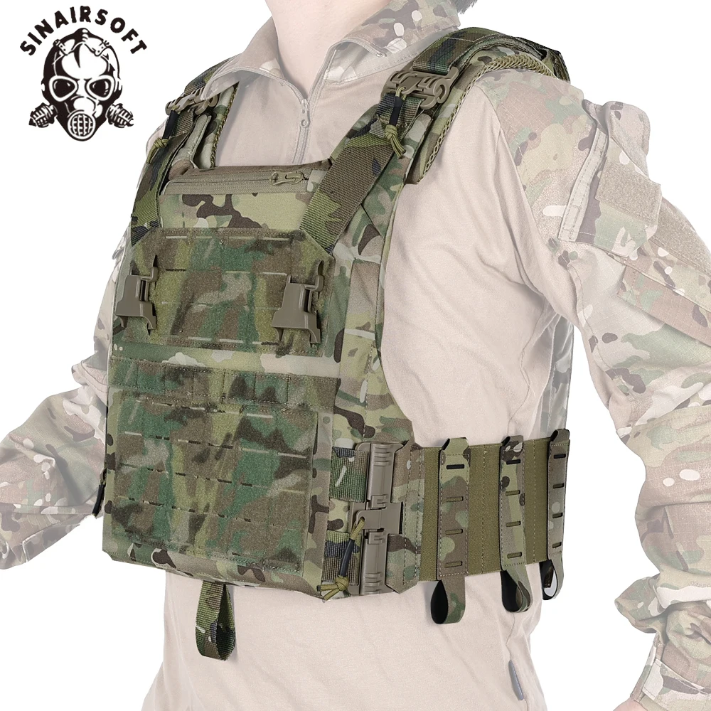 Chaleco táctico de liberación rápida, armadura corporal de combate Molle militar, equipo impermeable para exteriores para entrenamiento de caza de Paintball Airsoft - imagen 3