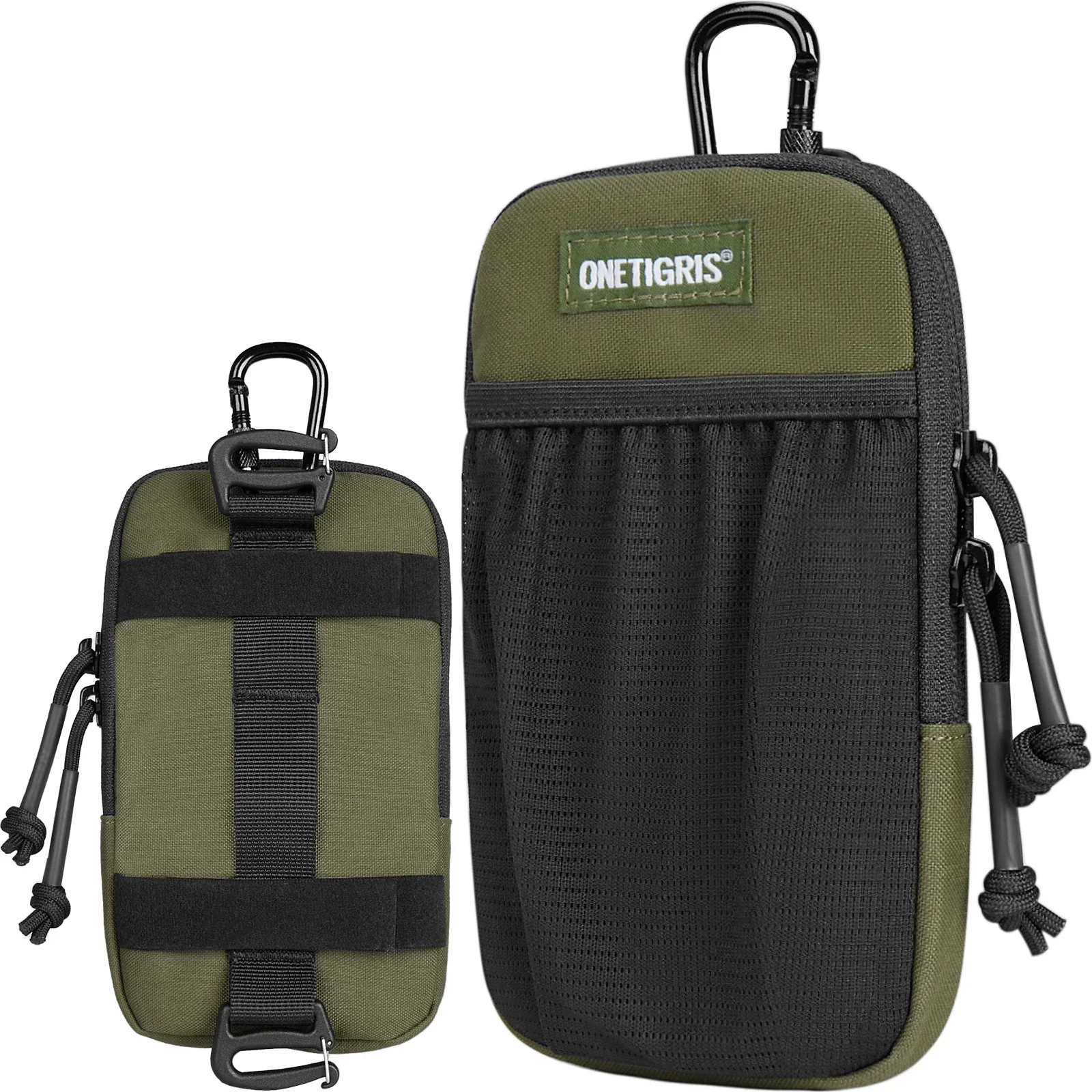 ONETIGRIS Funda para teléfono móvil - Soporte para cinturón de teléfono Molle Bolsa para teléfono para cinturón con lazo, capacidad para teléfonos de 4,7 "-6,5", riñonera EDC