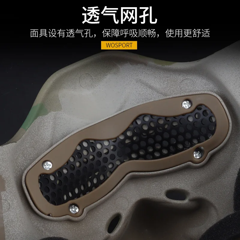 Máscara de camuflaje de caballero nocturno, equipo táctico de protección facial completa, accesorios de película y Televisión de vestir de Halloween - imagen 3