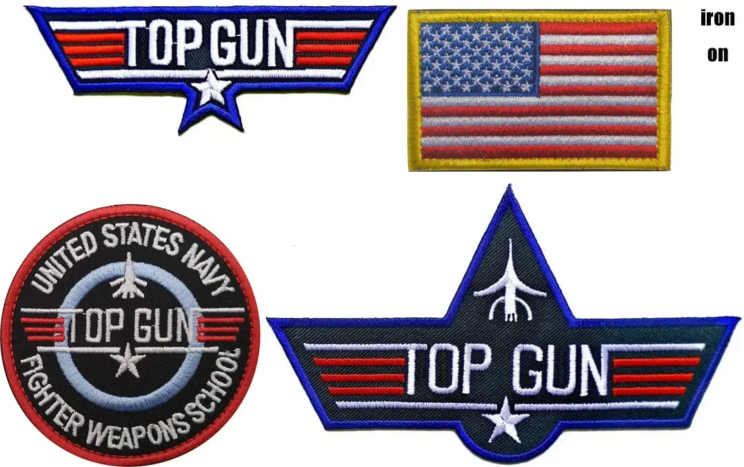 Parche bordado de nubes ambiciosas para planchar, insignia de moral táctica militar, mochila, chaleco, pegatinas, 4 piezas - imagen 2