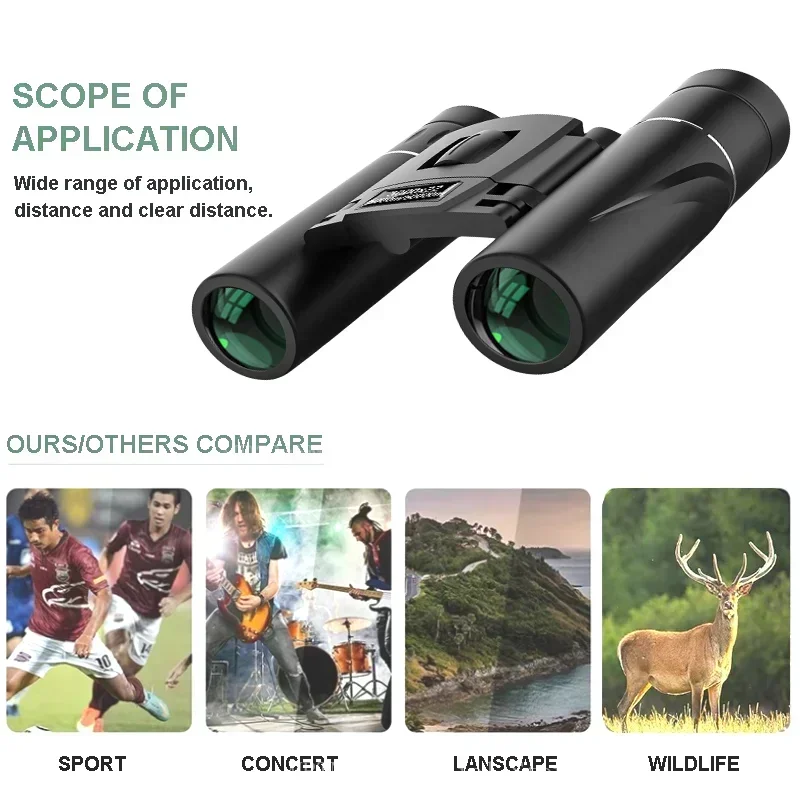 Binoculares potentes de 3000x22, Mini telescopio plegable de largo alcance de 50000M, óptica BAK4 FMC para Deportes de caza, viajes de acampada al aire libre - imagen 5