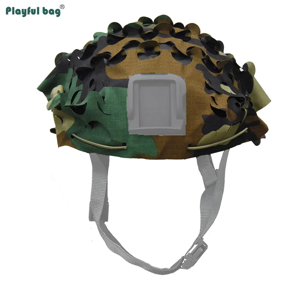 Casco táctico rápido, cubierta de camuflaje para Cosplay al aire libre, tela de camuflaje, casco de caza, refugio protector, corte láser NA57 - imagen 5