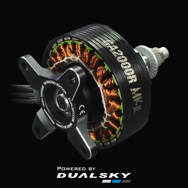 Motor sin escobillas DUALSKY GA2000R MKII 230/405/465KV edición de competición adecuado para motor de gasolina de ala fija clase 70E 15-20cc - imagen 2
