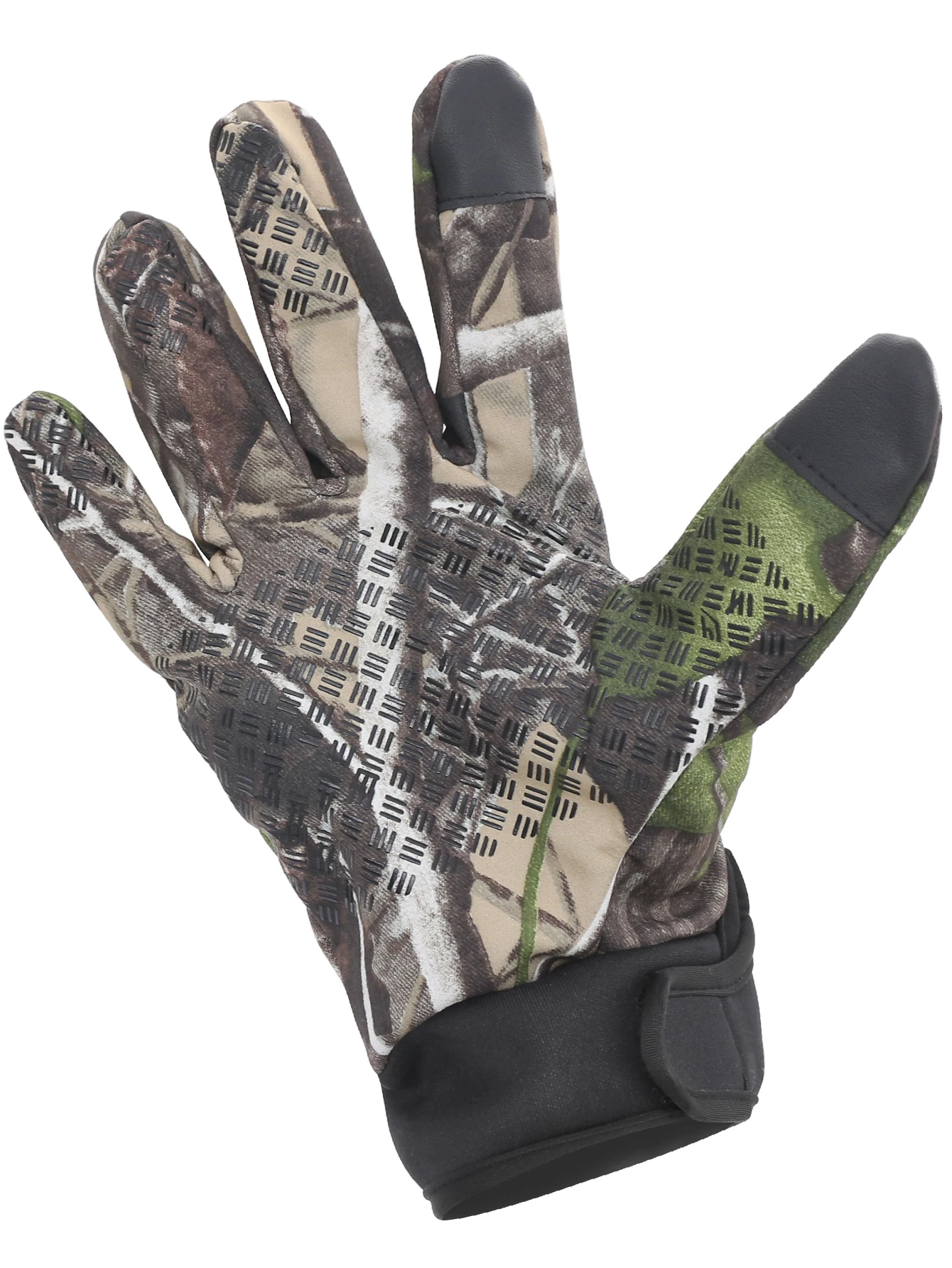 Guantes de caza para hombre, manoplas de dedo completo, antideslizantes, táctiles, de camuflaje, para deportes al aire libre, primavera y otoño - imagen 3