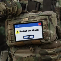 ¡Reiniciar el mundo! Parche de impresión para chaleco táctico, insignia de moral con gancho y bucle, pegatinas decorativas para mochila, parches para brazalete para ropa