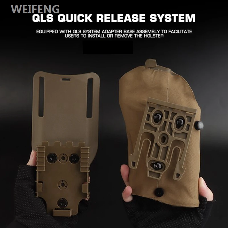 Funda para pistola con rodamiento ligero P320, sistema de liberación rápida QLS, funda para pistola, funda para pierna caída X300Light, funda para pistola para muslo de caza - imagen 4