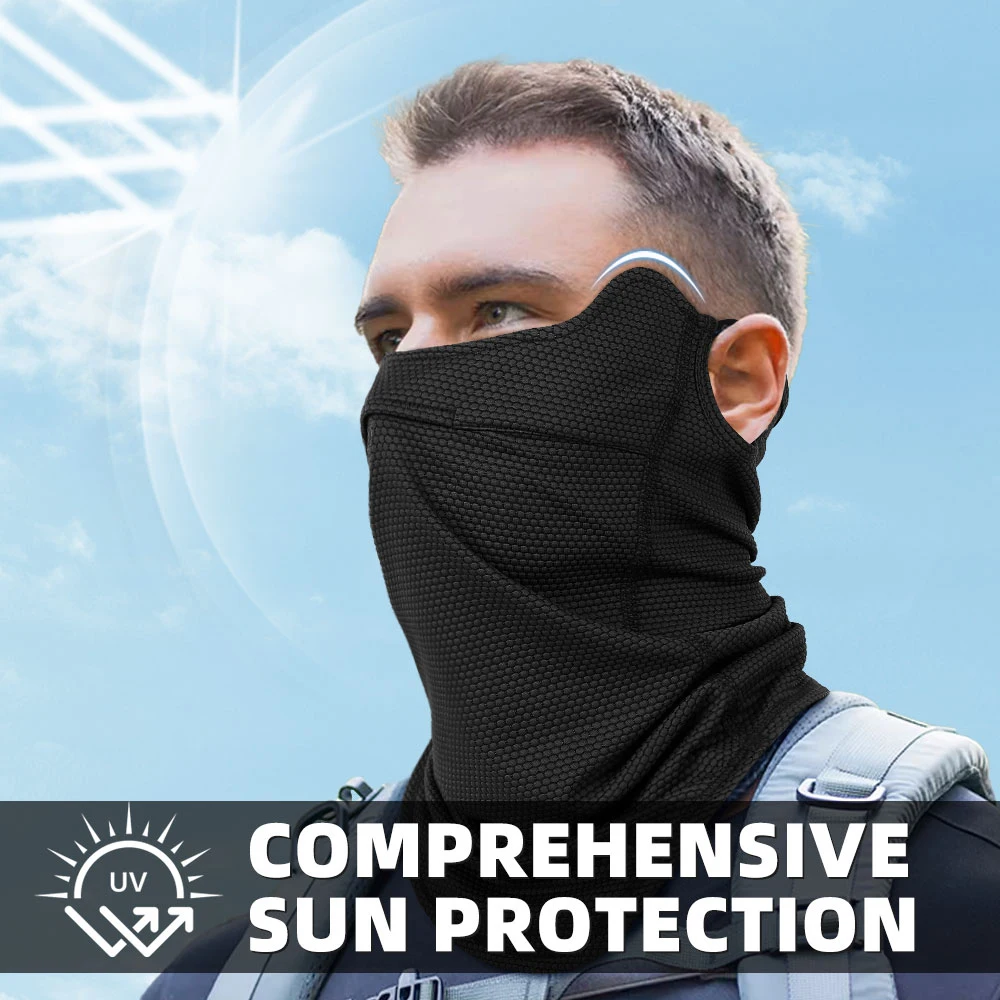 Mascarilla de media cara a prueba de viento para motocicleta, bufanda transpirable, absorbente, de secado rápido, para carreras de carretera - imagen 2