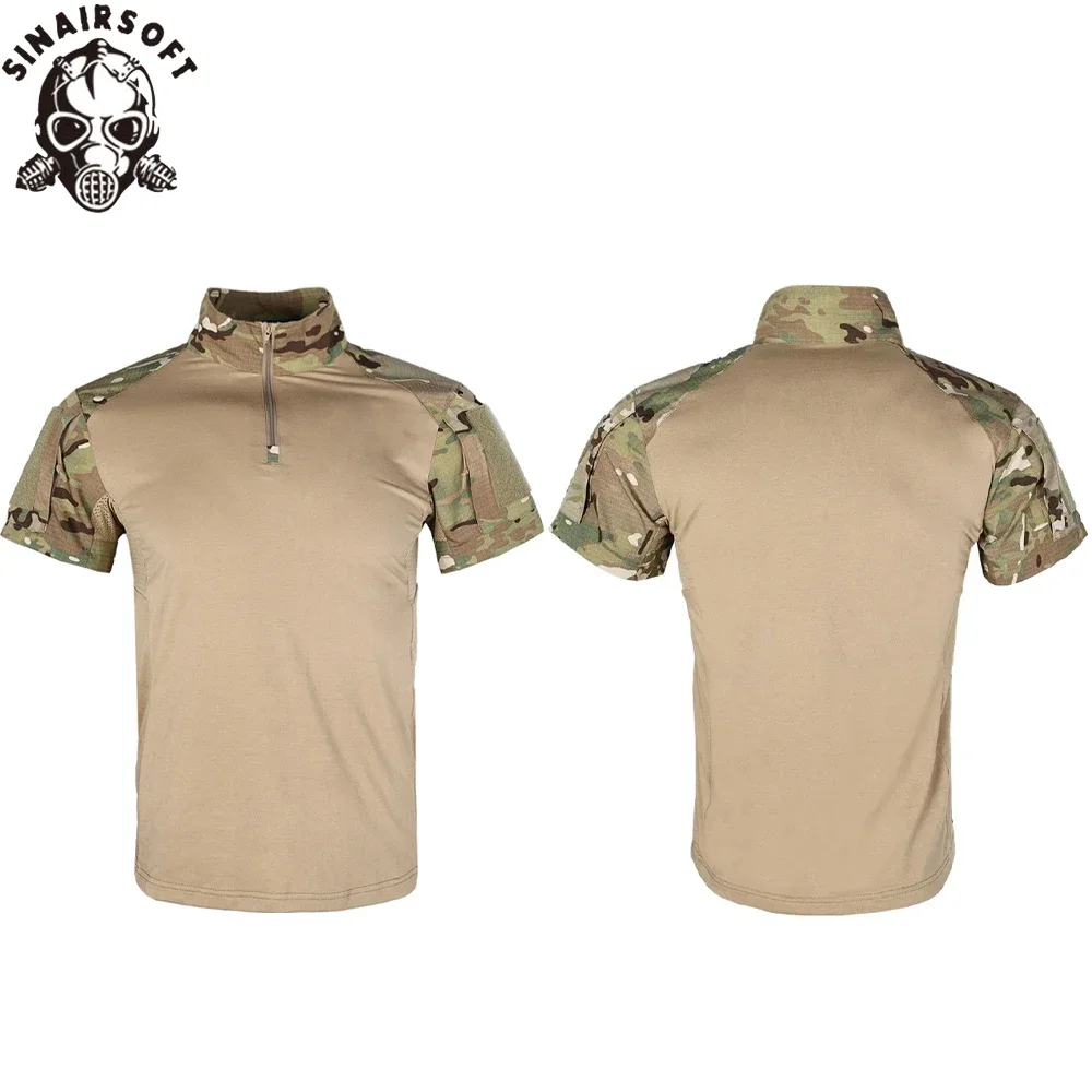 SINAIRSOFT-camisetas tácticas G4 para hombre, camiseta deportiva para exteriores, camisa de manga corta de secado rápido, ropa transpirable para senderismo, caza y combate