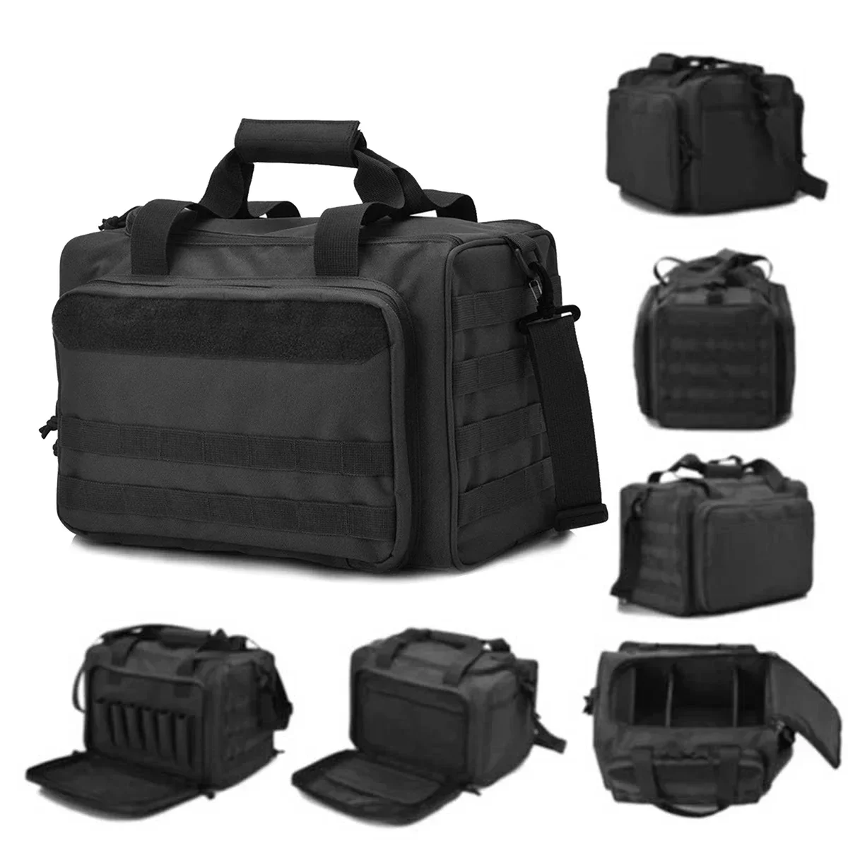 Bolsa táctica para rango de armas, bolsas de almacenamiento para sistema Molle de tiro de entrenamiento, mochila de nailon para exteriores, paquete de hombro, accesorios de caza - imagen 5