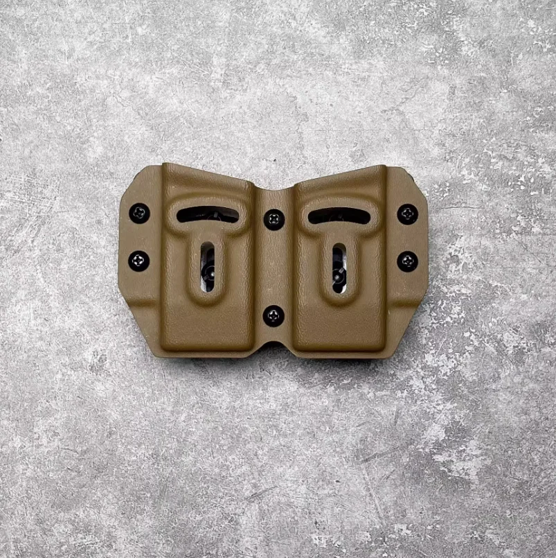 Táctico mano izquierda y derecha Universal 9mm doble 3,0 horizontal/pull rápido funda cartuchera/doble MRD/kydex