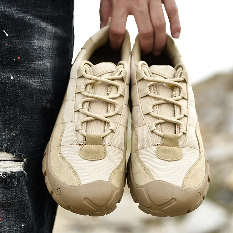 Botas de combate militares para hombre, zapatos de viaje impermeables para senderismo, zapatos de seguridad para el trabajo, calzado táctico del ejército, botas transpirables para senderismo y desierto - imagen 4