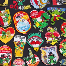 Parche bordado de Carnaval de Países Bajos Oeteldonk de Países Bajos, parches bordados para planchar para ropa, insignias adhesivas para coser uniforme