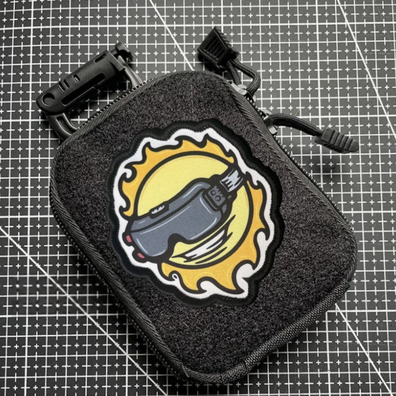 Parche "Sunshine Operator", insignia con estampado de moral táctica, gancho y bucle, mochila, accesorio de decoración de ropa, pegatina, brazalete - imagen 3