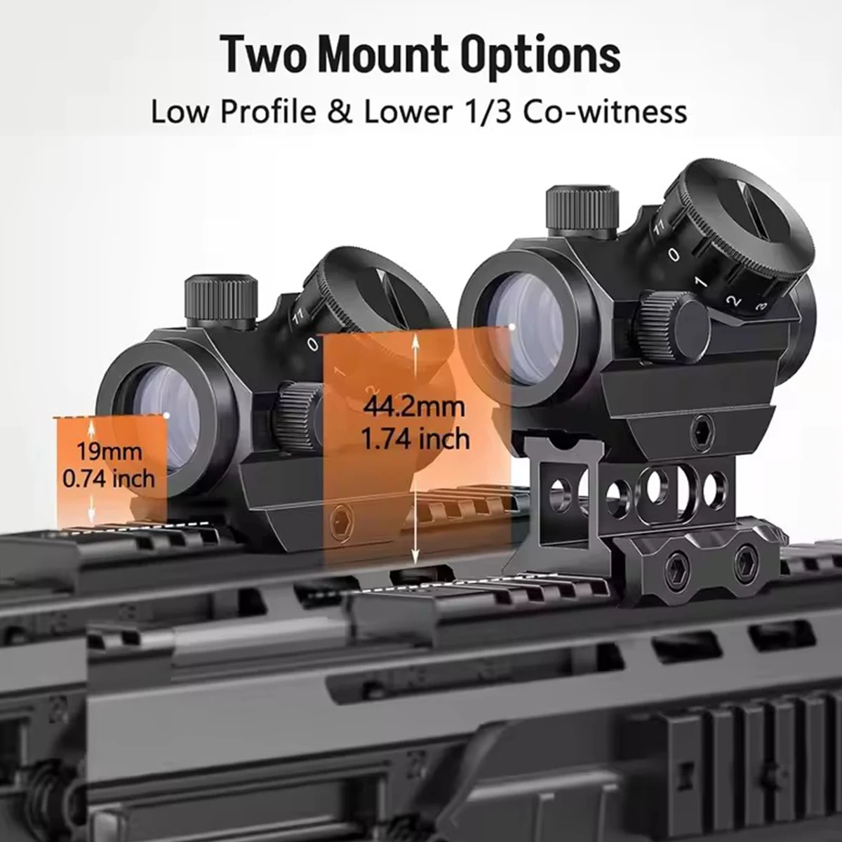 RDS-25 táctico 4 1x20mm MOA Red Dot Sight óptica reflejo mira telescópica miras de caza aptas para rieles de 20mm Rifle para caza Airsoft - imagen 3