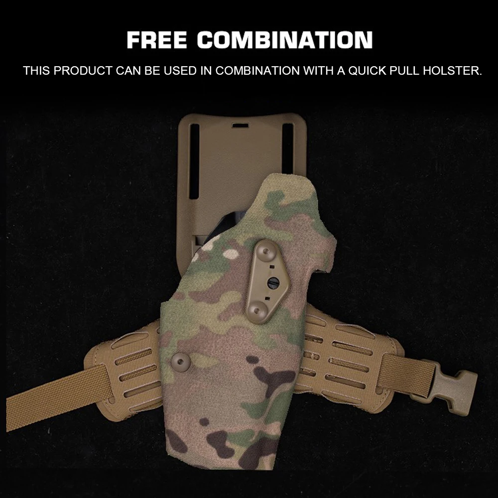 Adaptador de funda de pierna táctica ARC, Base de montaje RTI DUTY, Kit QLS para G17 19 M9, caza, tiro, Airsoft, plataforma de transporte de cintura - imagen 5