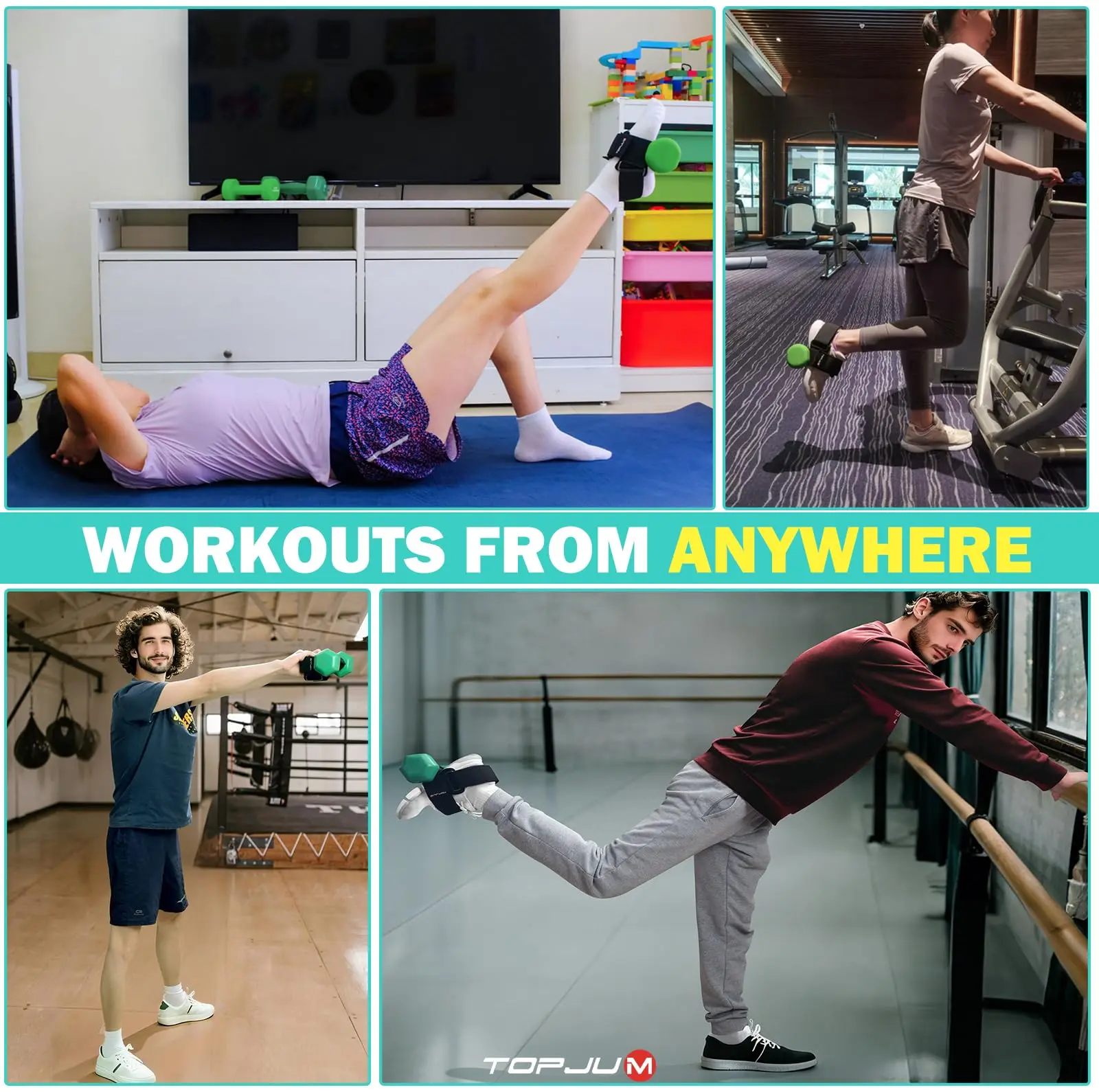 Accesorio para pie con mancuernas, entrenador tibial, pesas ajustables para tobillo, correas para tobillo para levantamiento de pesas, entrenamiento de piernas para flexores de cadera - imagen 3