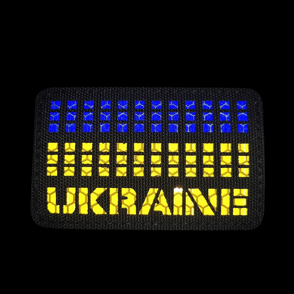 Insignia IR reflectante infrarroja, emblema de Ucrania y Reino Unido, aplique táctico, gancho de bucle, Parche de bandera azul y amarillo brillante para chaqueta y mochila - imagen 4