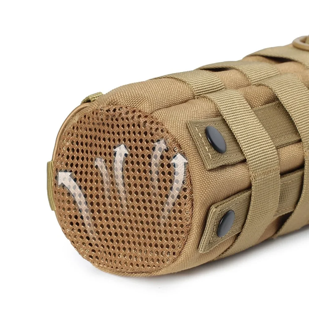 Bolsa táctica Molle para botella de agua, bolso de hombro para viajes al aire libre, caza, Camping, senderismo, ciclismo, hervidor de agua, riñonera - imagen 3