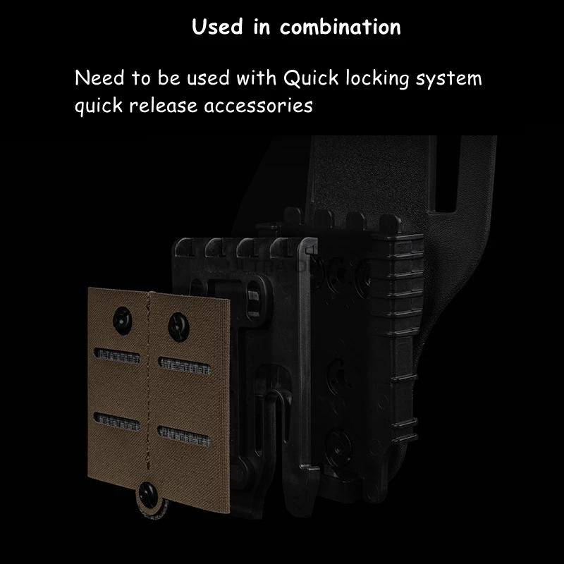 Adaptador de montaje de sistema táctico MOLLE M, accesorios para caza, tiro, bolsas para revistas, adaptador de sistema de liberación rápida - imagen 5