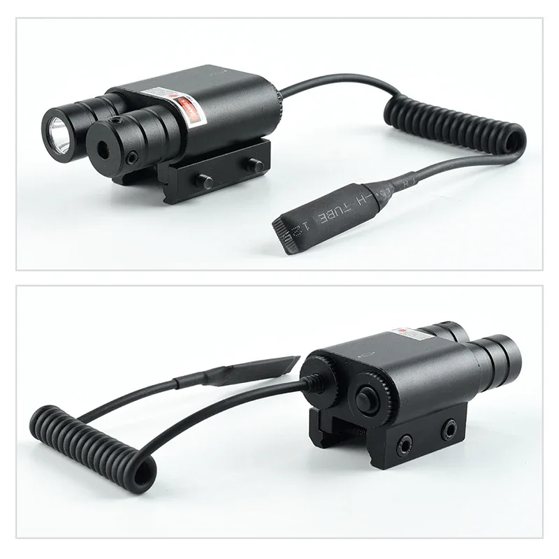 Linterna láser táctica portátil roja/verde Combo herramienta de caza deportes de larga distancia accesorios para RifleScope al aire libre riel de 20mm - imagen 5