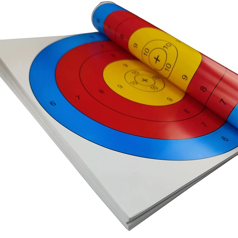 5/10 Uds 40x40cm tiro objetivo papel flecha arco ejercicio deportes tirachinas caza tiro accesorios entrenamiento duradero - imagen 5