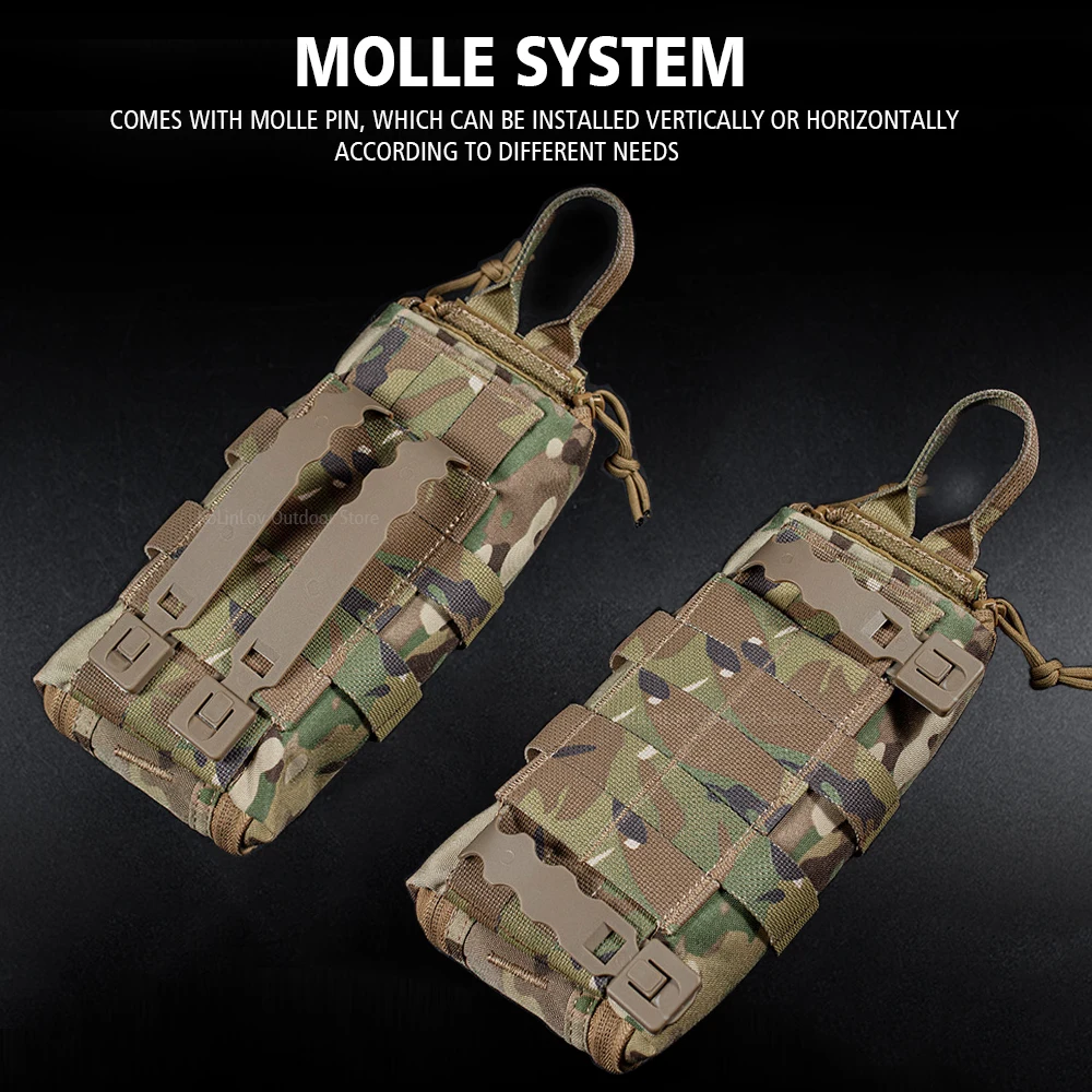 Bolsa de botiquín de primeros auxilios táctico MOLLE, cinturón de cintura, chaleco de caza, Camping al aire libre, respuesta rápida, paquete de primeros auxilios B - imagen 4