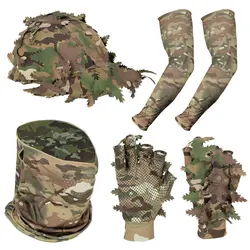 Conjunto táctico camuflaje para exterior con guantes y máscara