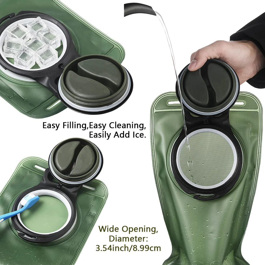 Mochila de senderismo de liberación rápida de 1,5 L-3,0 L, bolsa de agua a prueba de fugas, bolsa de agua sin BPA adecuada para acampar, andar en bicicleta y correr - imagen 3