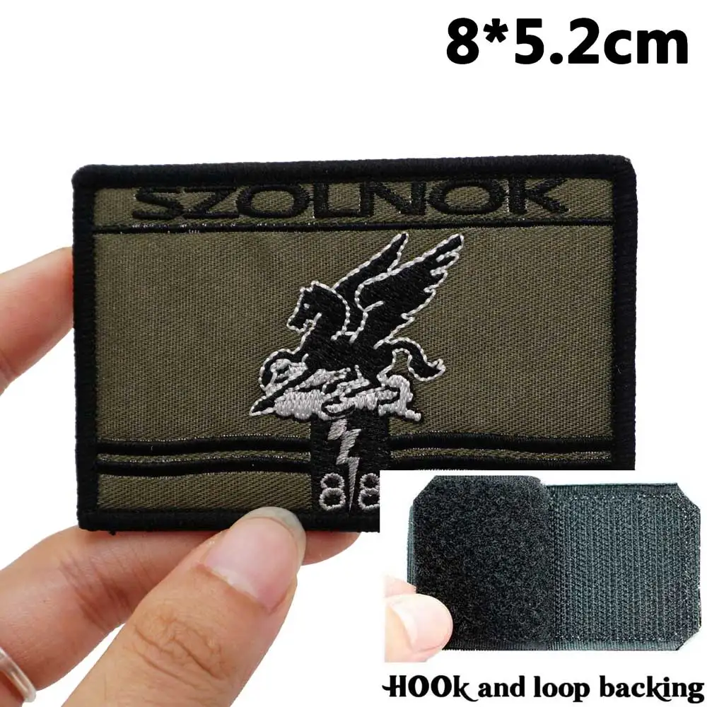 Parches bordados tácticos del ejército de Hungría, accesorios militares para mochilas, ropa, respaldo de gancho y bucle, 88th - imagen 2