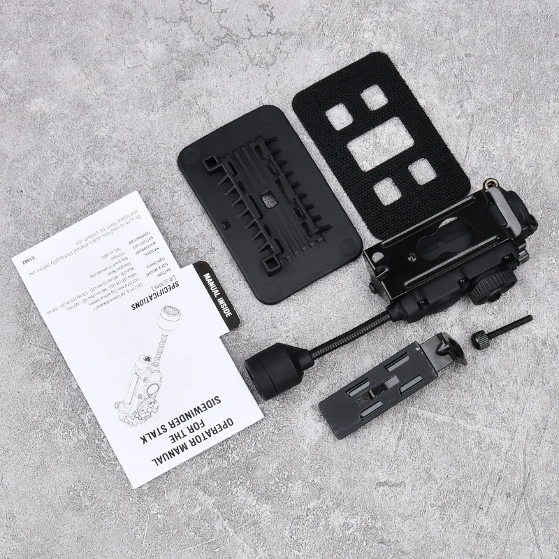 WADSN linterna lateral para casco militar, lámpara de señal de seguridad ajustable, interruptor de modo de iluminación, herramienta óptica táctica portátil - imagen 4