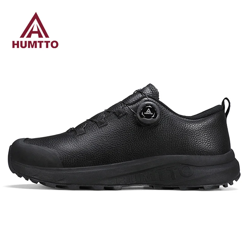 HUMTTO zapatos de senderismo de piel de vaca para hombre, zapatos de invierno para deportes al aire libre, zapatos de escalada, zapatos casuales, zapatillas de Trekking cálidas para exteriores, botas de viaje