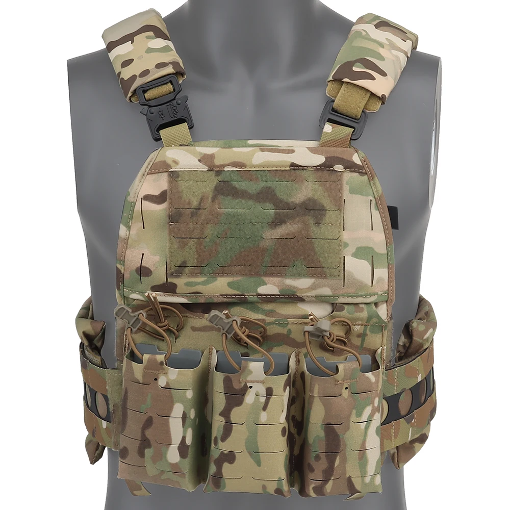 Chaleco táctico V5, portador de placa Molle, chaleco militar ajustable de separación rápida con bolsa de cargador, chaleco MODULAR, accesorios de caza