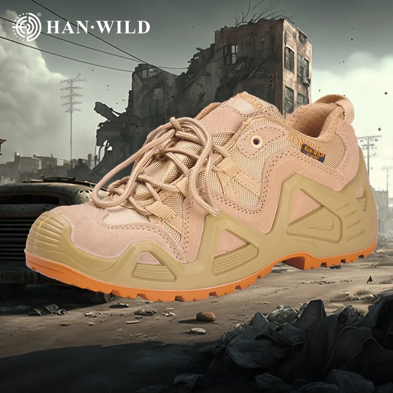 Zapatos de combate especiales para hombre, botas de combate portátiles para hombre, zapatos de senderismo al aire libre de caña baja para hombre, botas de desierto impermeables transpirables