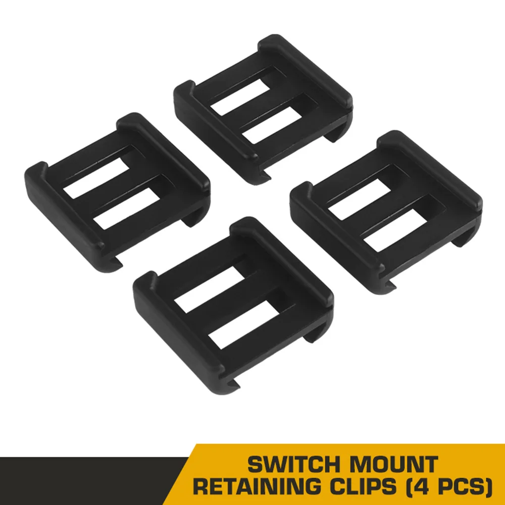 Clips de retención de montaje de interruptor de Base de cable trasero de doble función WST (4 piezas) para luz de almohadilla de presión PEQ