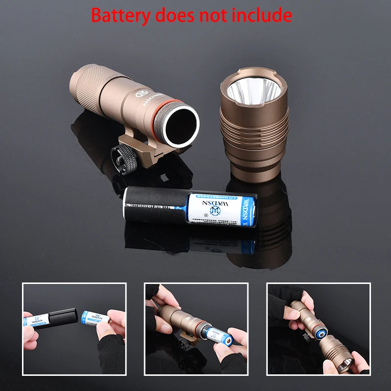 Linterna de Metal HL-X WADSN, luz de exploración de 900 lúmenes, luz estroboscópica LED blanca, luz estroboscópica de alta potencia, partes de armas de caza ajustadas a 20MM - imagen 4