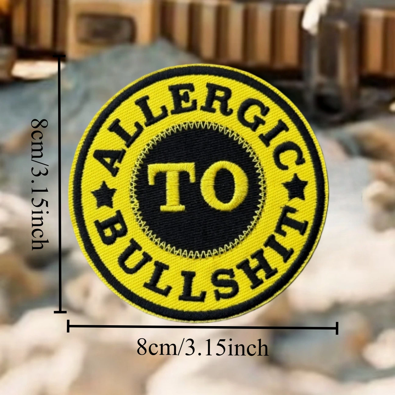 Parches de insignia de moral con apliques de gancho bordados alérgicos para BULLSHIT para ropa, pegatina de mochila personalizada militar táctica - imagen 2