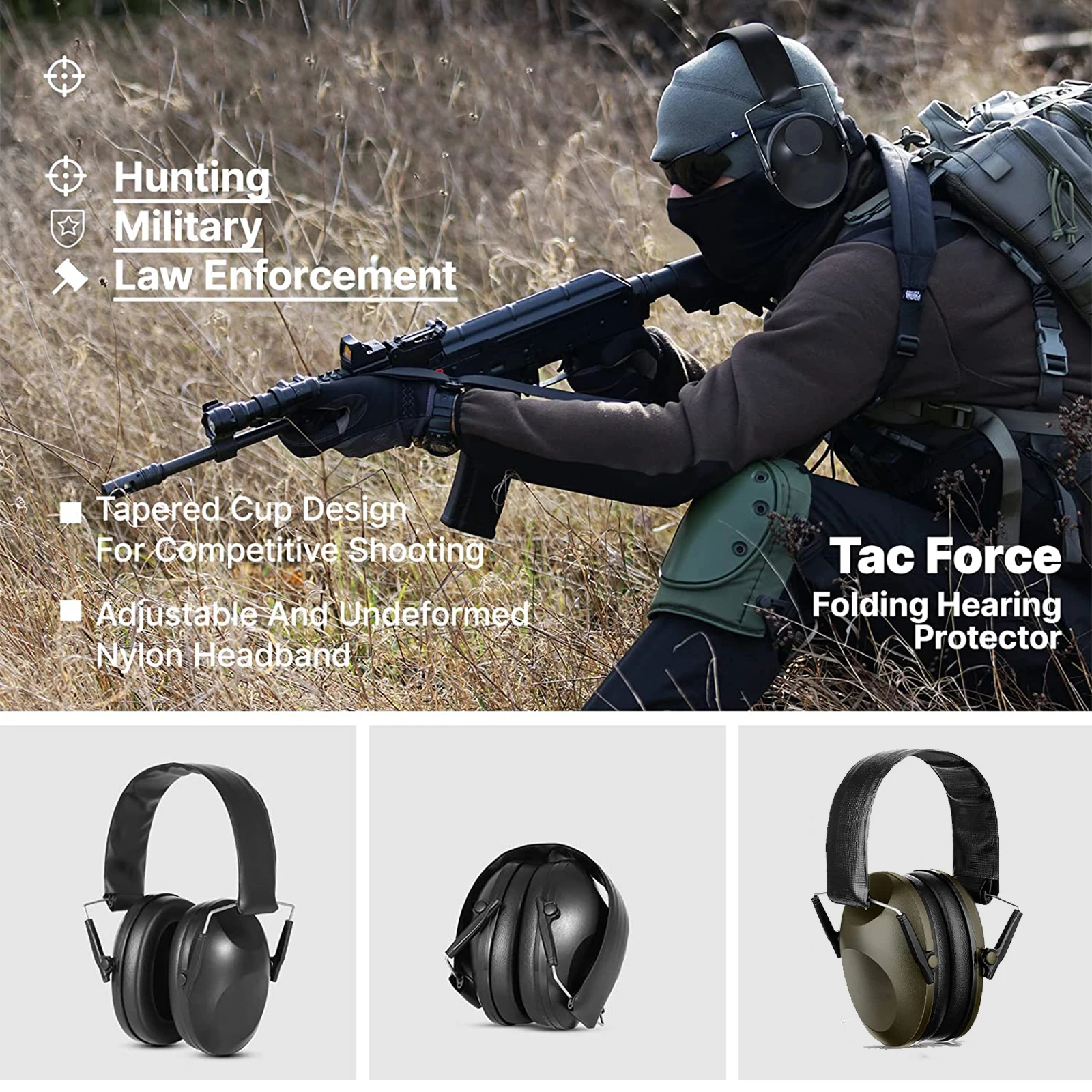 Cascos protección auditiva NRR 21dB para tiro deportivo - imagen 5