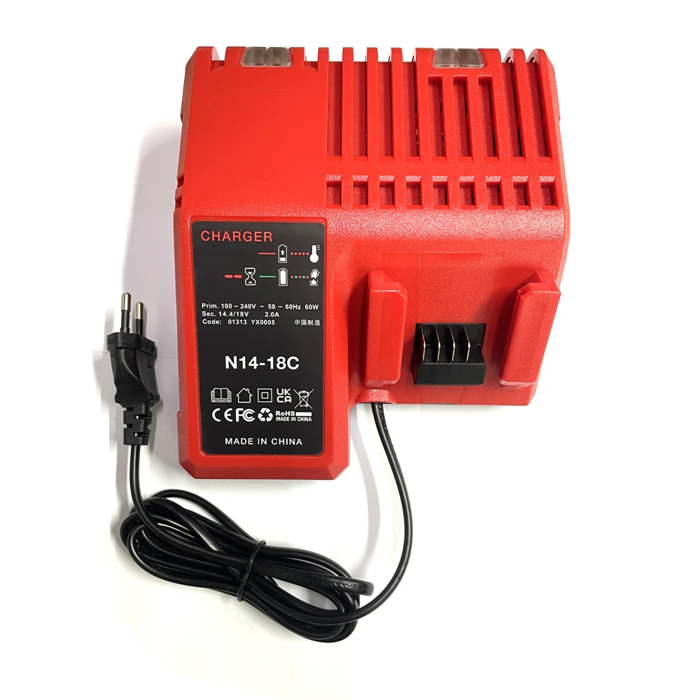 Cargador de batería multivoltaje para batería de iones de litio Milwaukee M18 14,4 V 18V 48-11-1815 48-11-1820 48-11-1840 48-11-1850 48-11-1828 - imagen 2