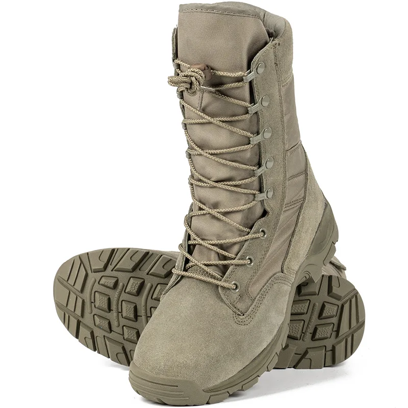 Botines militares para exteriores para hombre, botas de combate tácticas ligeras informales, zapatos de trabajo de caza, botas del ejército para el desierto - imagen 3