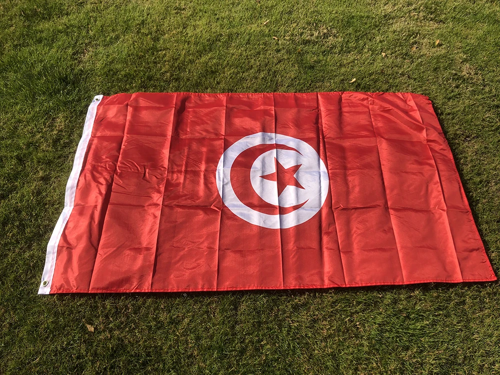 Bandera de Túnez poliéster para exterior – Bandera nacional colgante - imagen 2