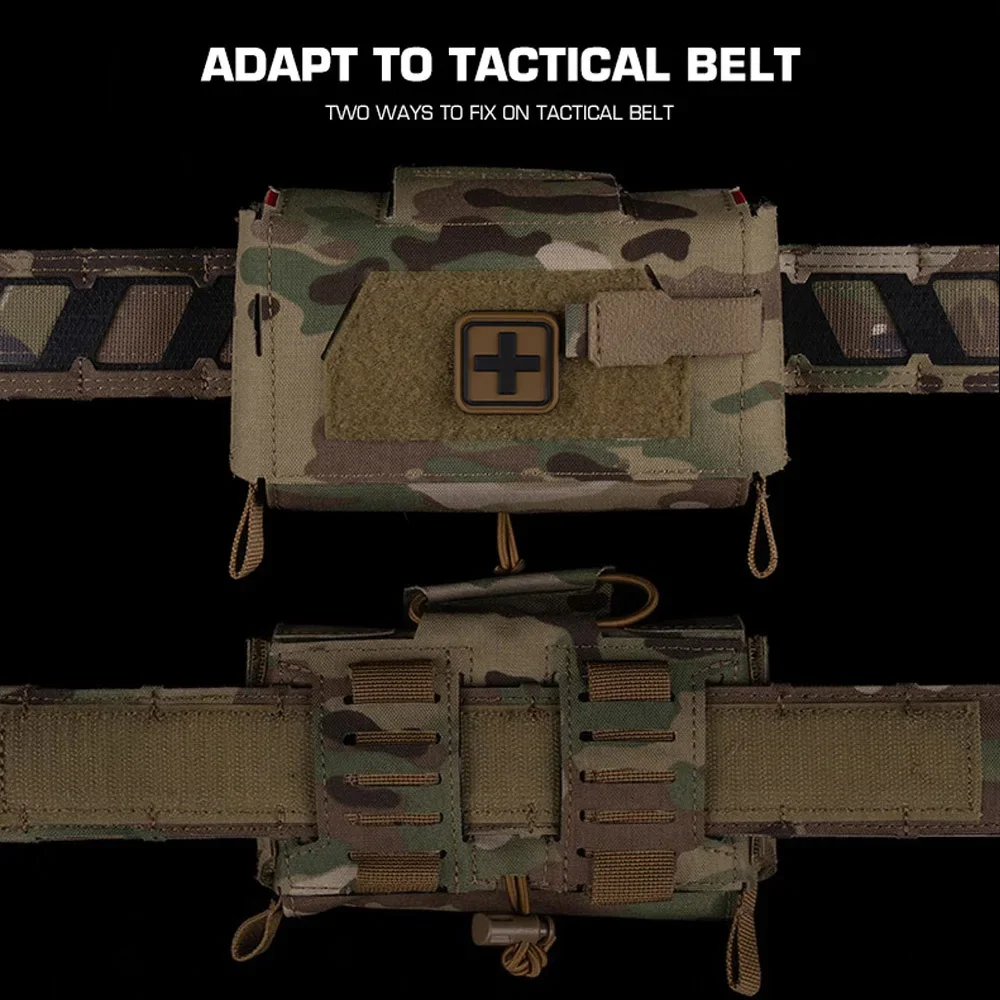 Bolsa compacta para traumatismos V3 GEN3 estilo Agilit MD2 IFAK bolsa de primeros auxilios médica táctica para chaleco de caza portador de placa cinturón de cintura - imagen 3